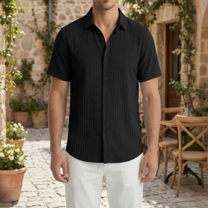 Short-Sleeve Button-Up Shirt for Men