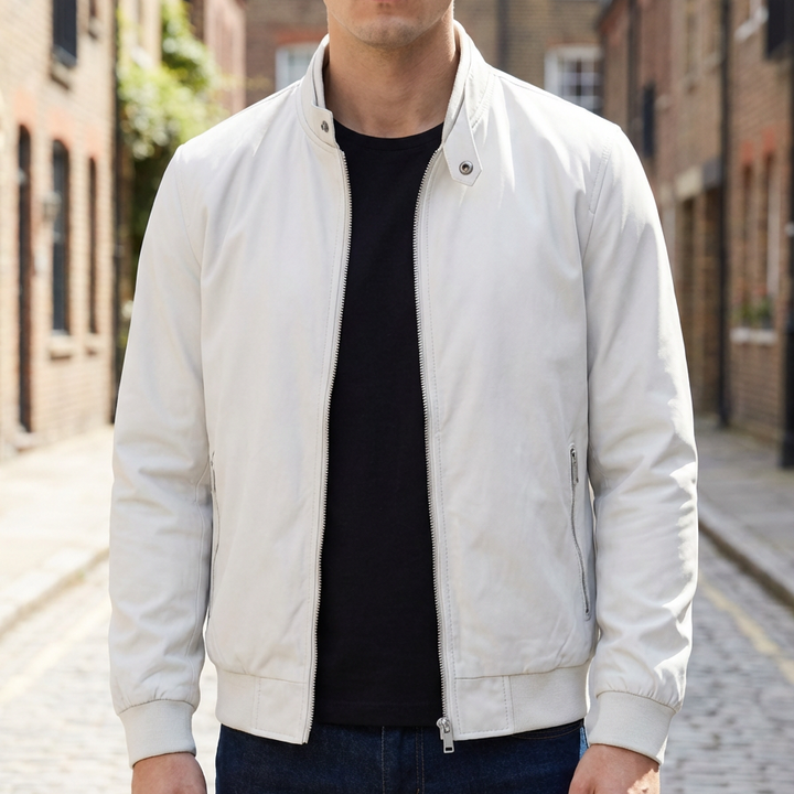 Sporty Bomber-Style Zip-Up Jacket for Men