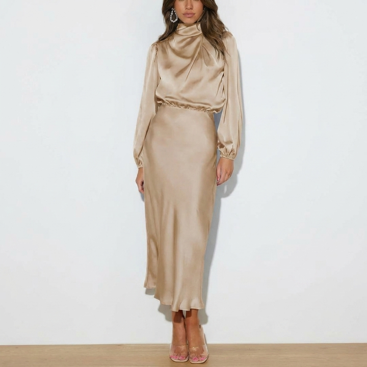 Elegant Satin Evening Dress for Women