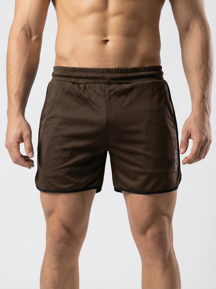 Slim-Fit Elastic Waistband Swim Short for Men