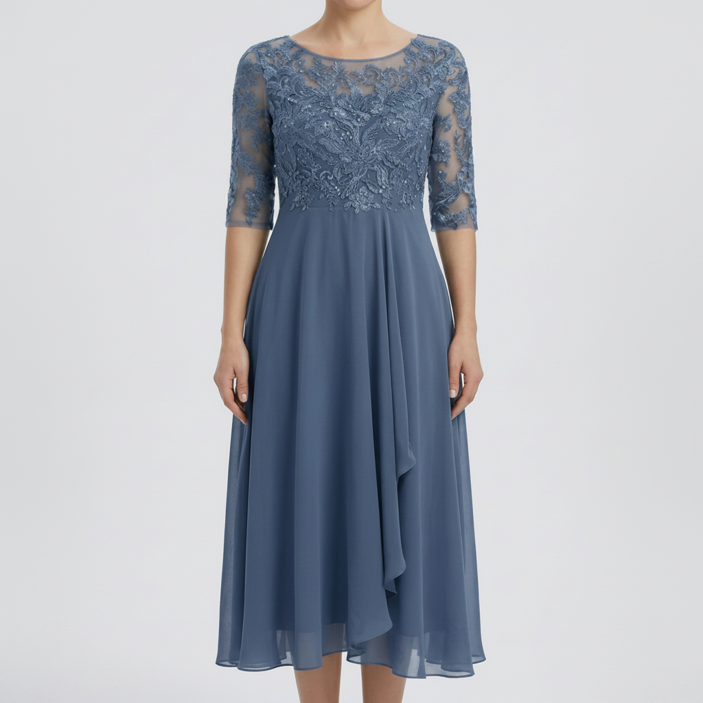 High-Waist Maxi Evening Dress
