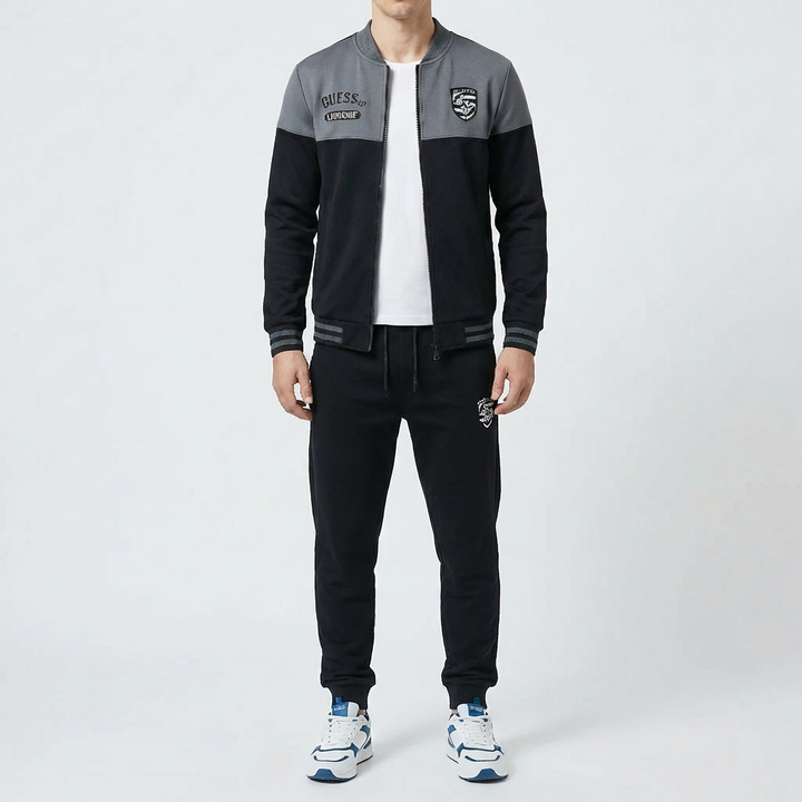 Baseball-Inspired Two-Piece Tracksuit for Men