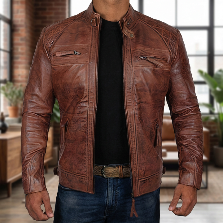 Rugged Motorcycle Jacket for Men