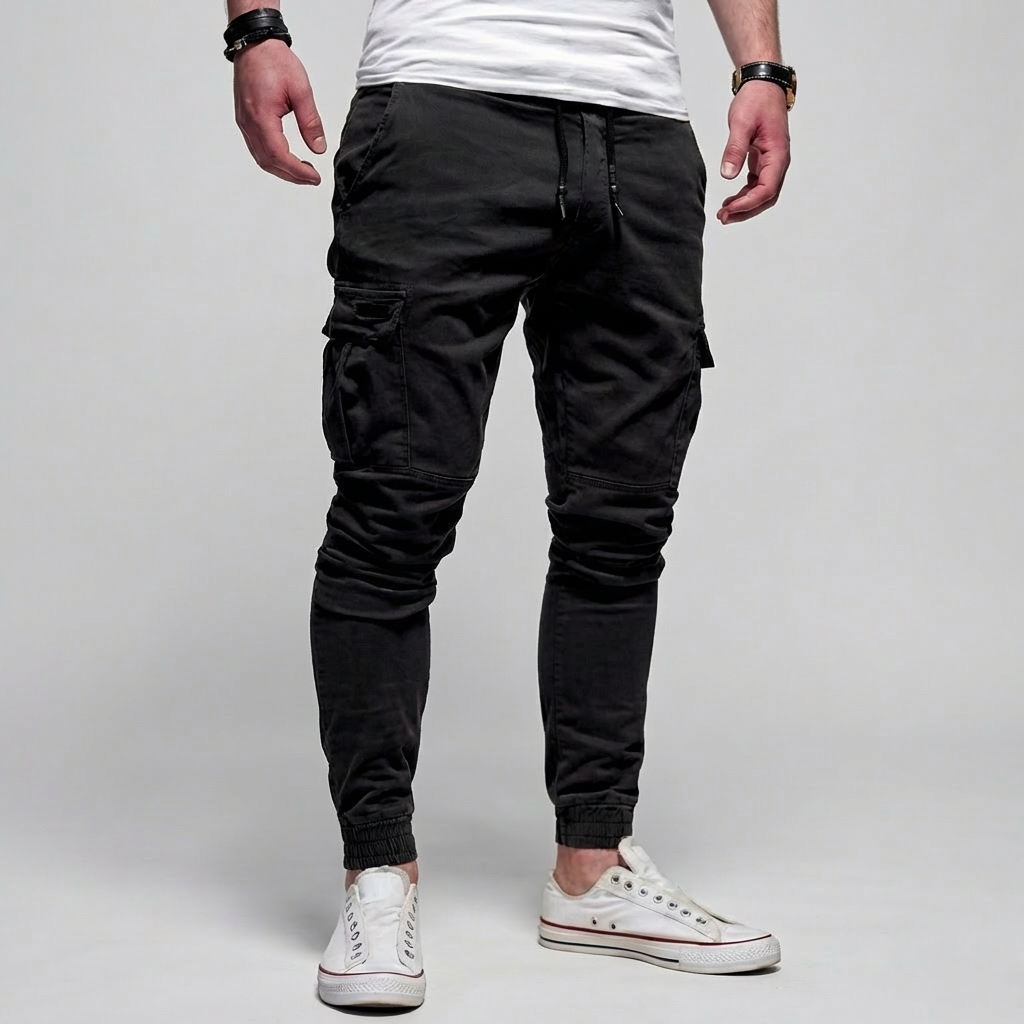 Cargo Pants with Flap Pockets for Men