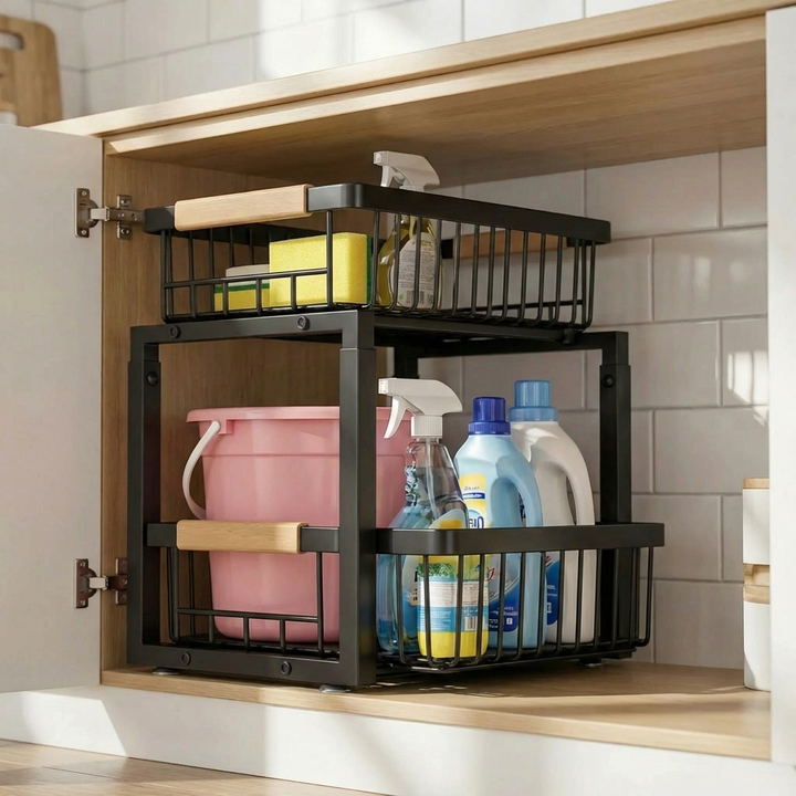 2-Tier Pull-Out Under-Sink Organizer