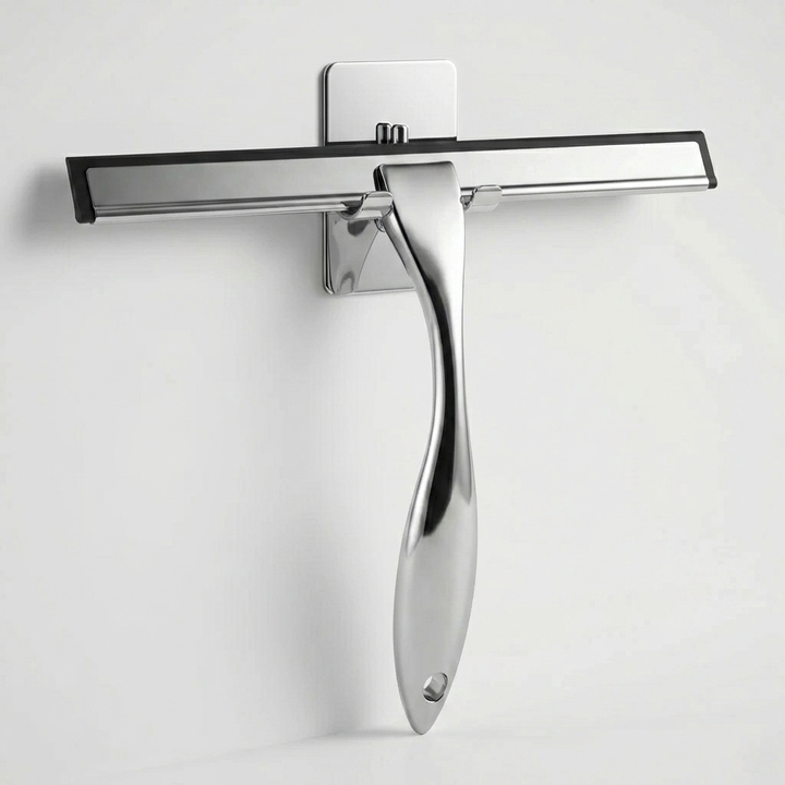 Compact Glass Squeegee With Wall Hooks