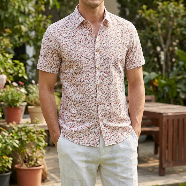 Trendy Floral Polo Shirt for Men