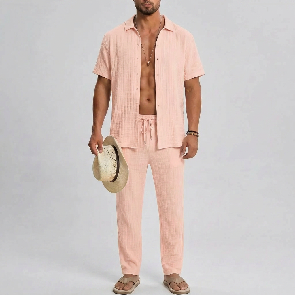 Coordinated 2-Piece Shirt And Pants Set