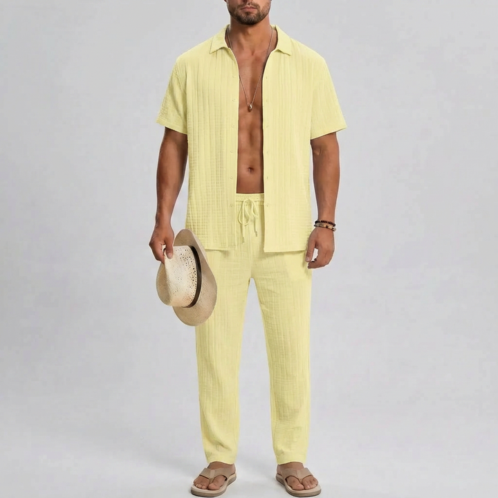 Coordinated 2-Piece Shirt And Pants Set