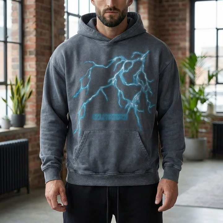 Oversized Graphic Pullover Hoodie