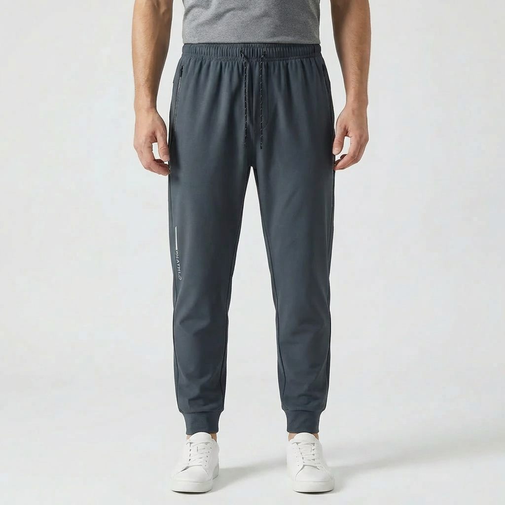 Cropped Loose-Fit Men's Jogger Pants