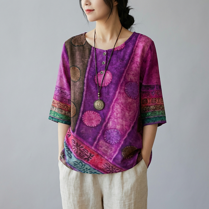 Elegant Round-Neck Top for Women