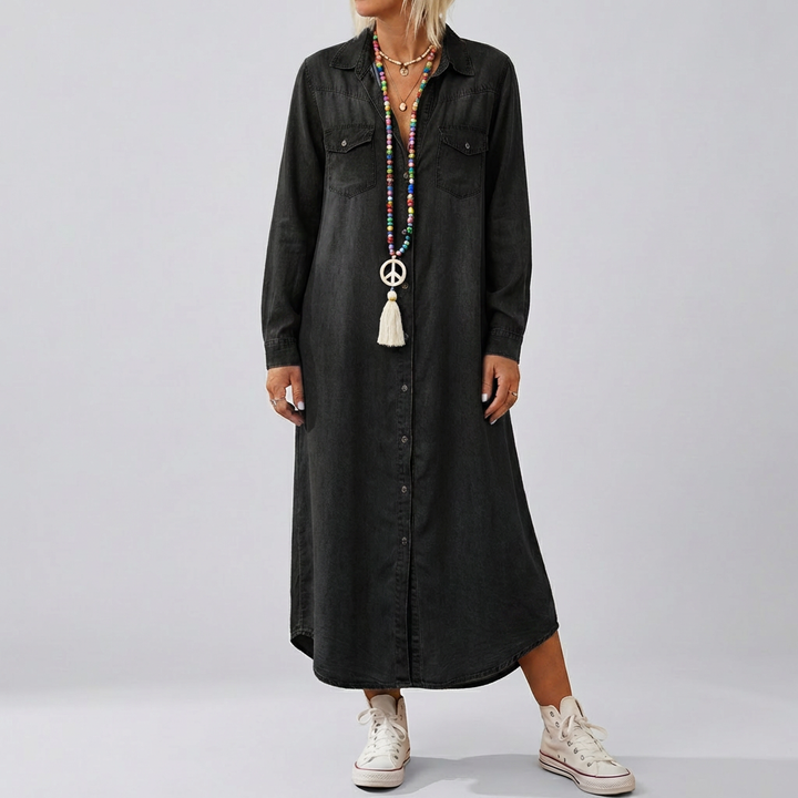 Long Sleeve Denim Dress for Women