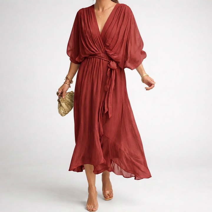 Elegant V-Neck Dress for Women
