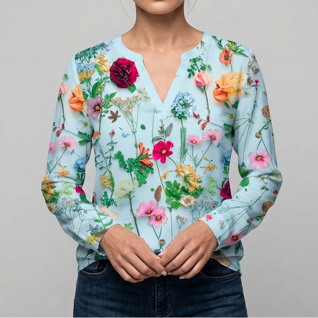 Casual Floral Blouse for Women