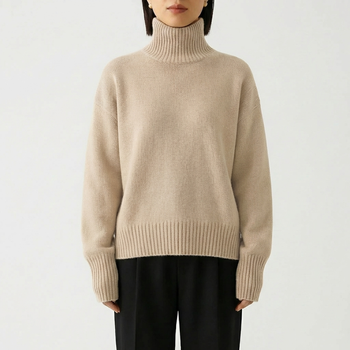 Relaxed Fit Turtleneck Sweater