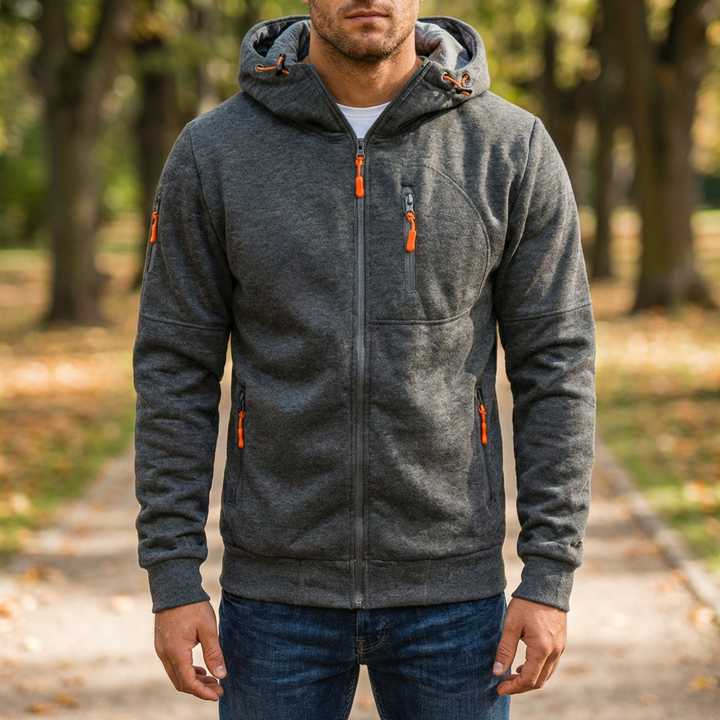 Full-Zip Hooded Sweatshirt Jacket For Men