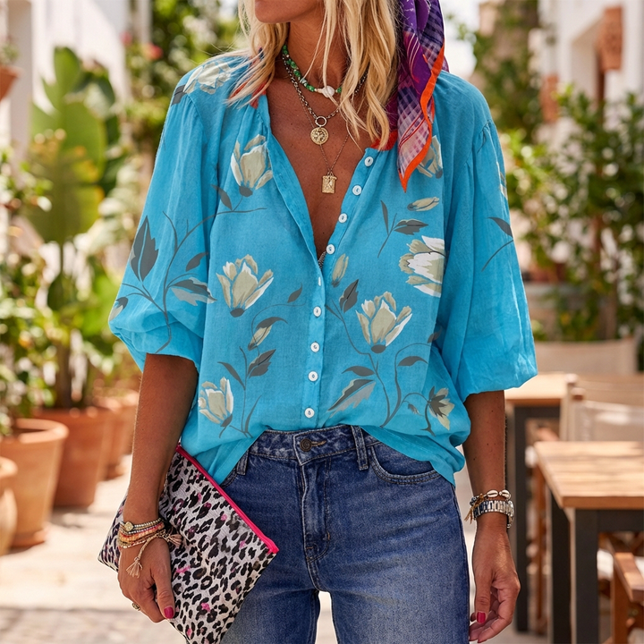Summer Floral Blouse for Women