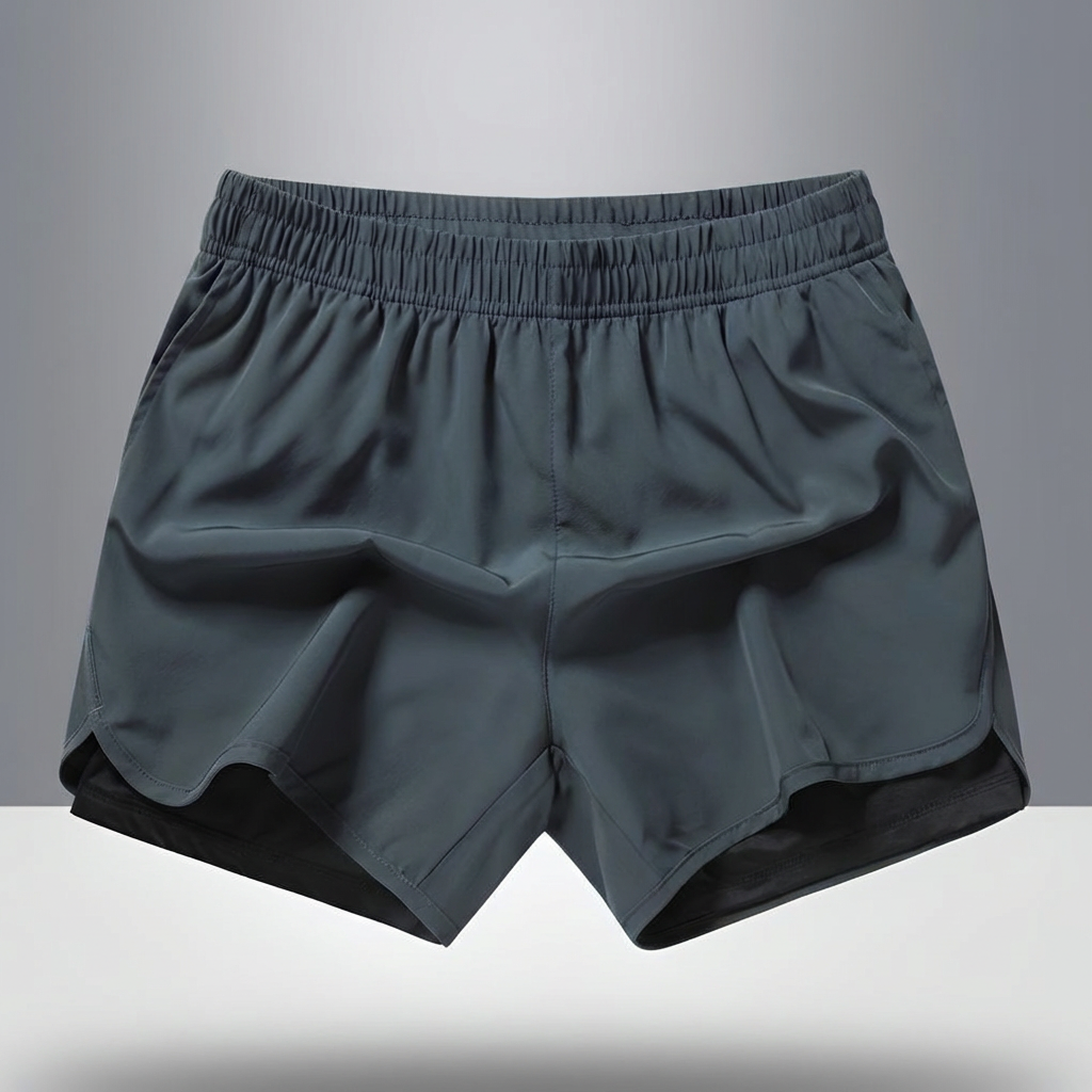 Quick-Dry Men's Running Shorts with Zipper