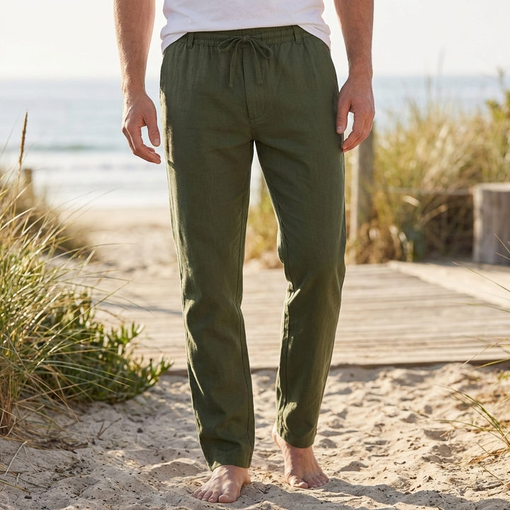 Casual Summer Pants with Elastic Waistband for Men