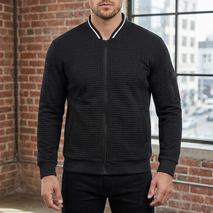 Comfortable and Warm Men’s Zip-Up Sweater