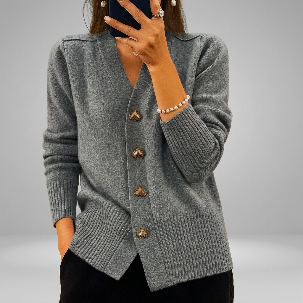 Cozy V Neck Knitted Cardigan for Women