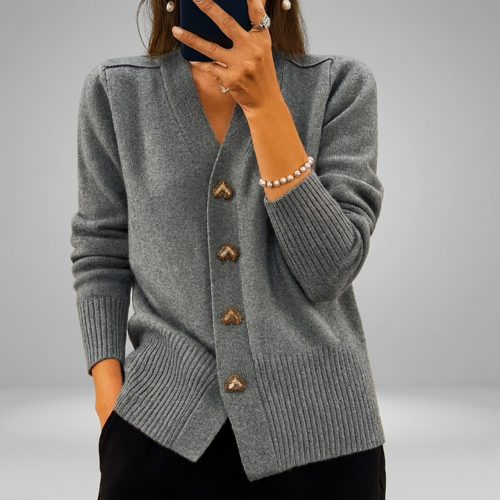 Cozy V Neck Knitted Cardigan for Women