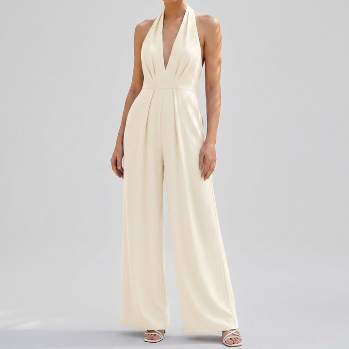 Deep V Neck Backless Jumpsuit for Women