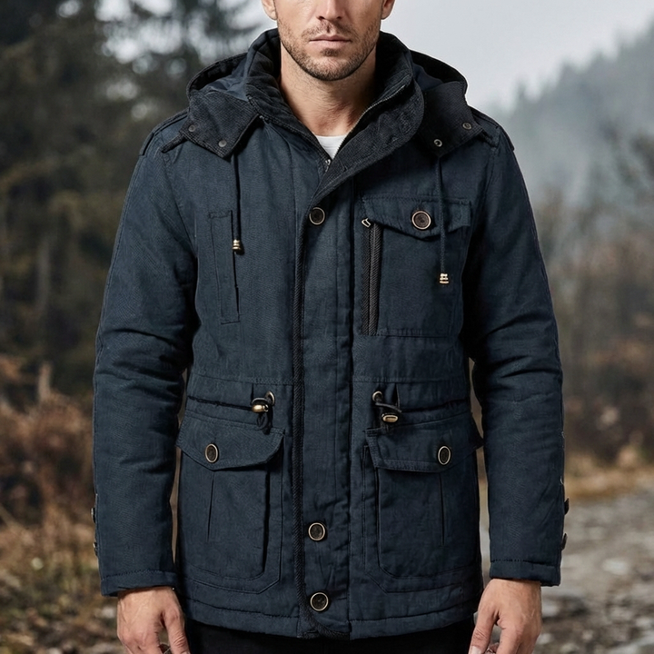 Multi-Pocket Winter Jacket for Men