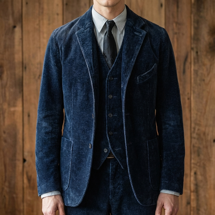 Stylish Vintage Blazer and Vest Set