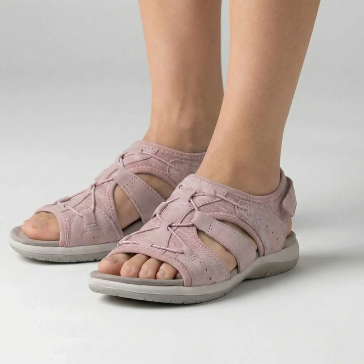 Women Triple Strap Adjustable Wedge Sandal