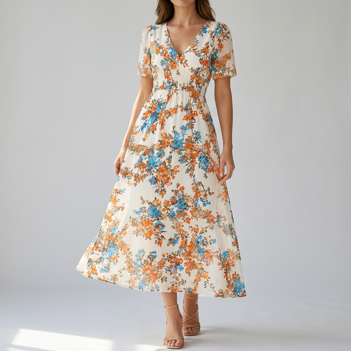 Floral Print Midi Dress for Women