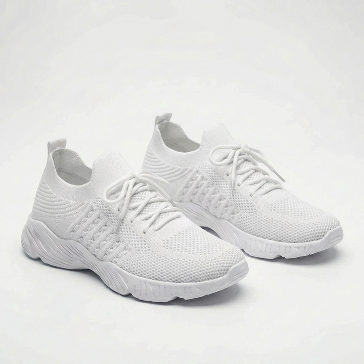 Breathable Lace-Up Knit Sneaker