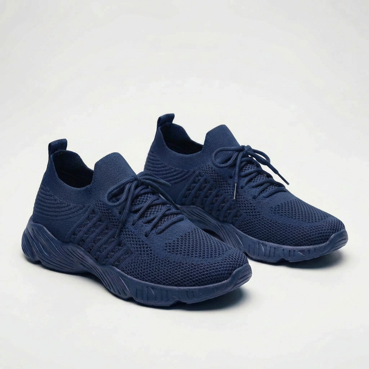 Breathable Lace-Up Knit Sneaker