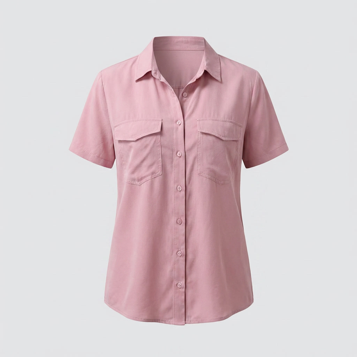 Elegant Short-Sleeve Blouse for Women