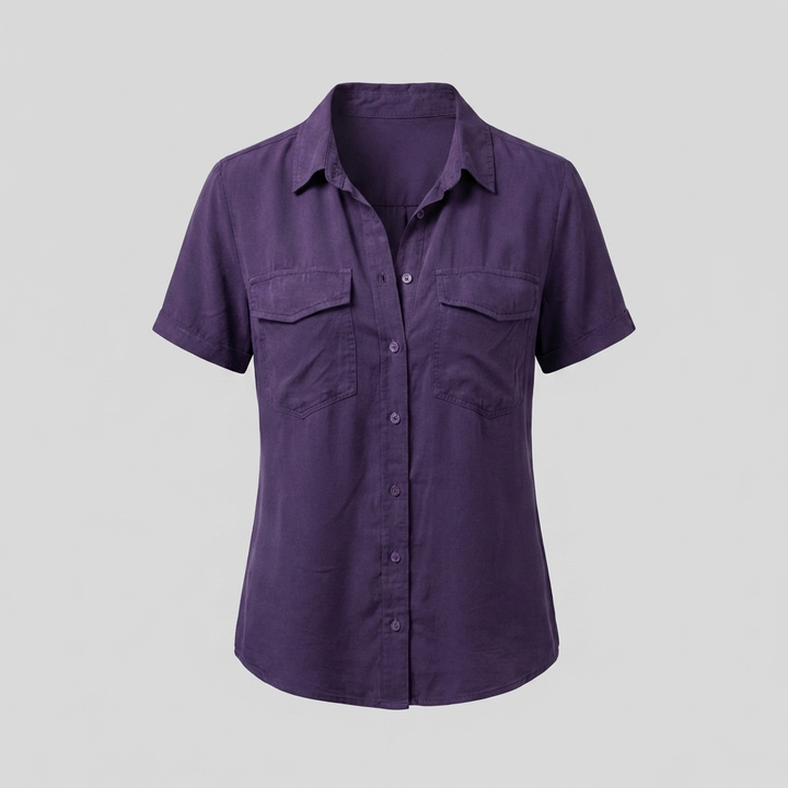 Elegant Short-Sleeve Blouse for Women