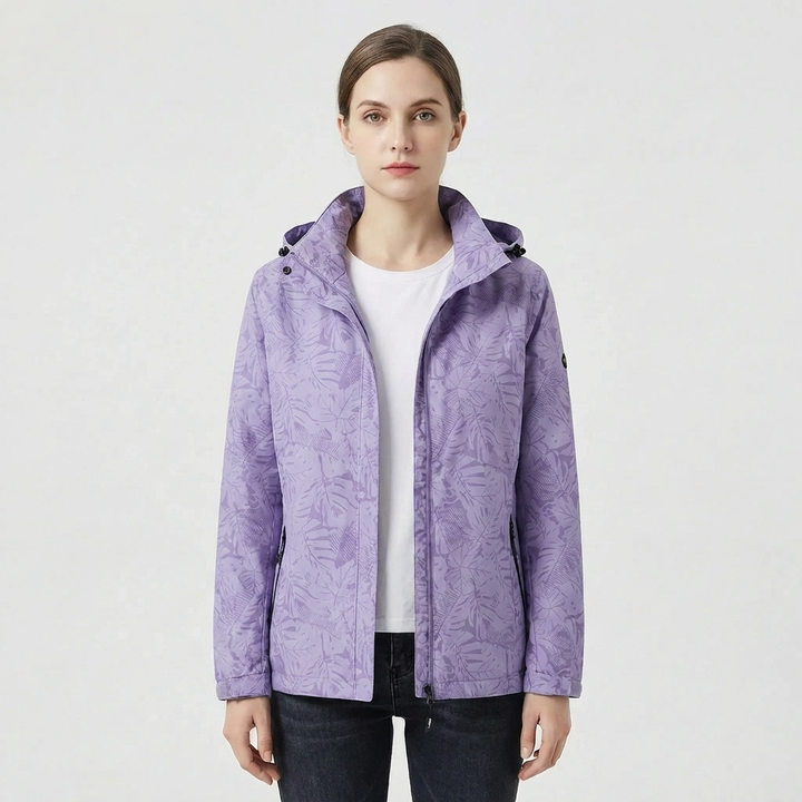 Water-Repellent Hooded Jacket for Women