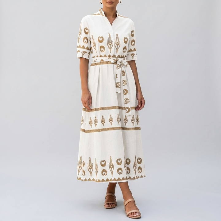 Women’s Short-Sleeved Cotton Dress