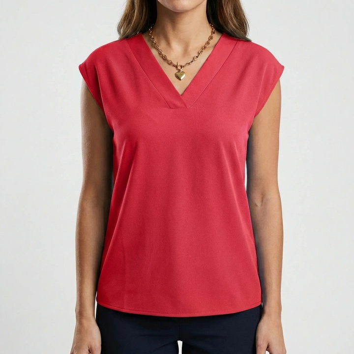 Sleeveless V-Neck Women's Top