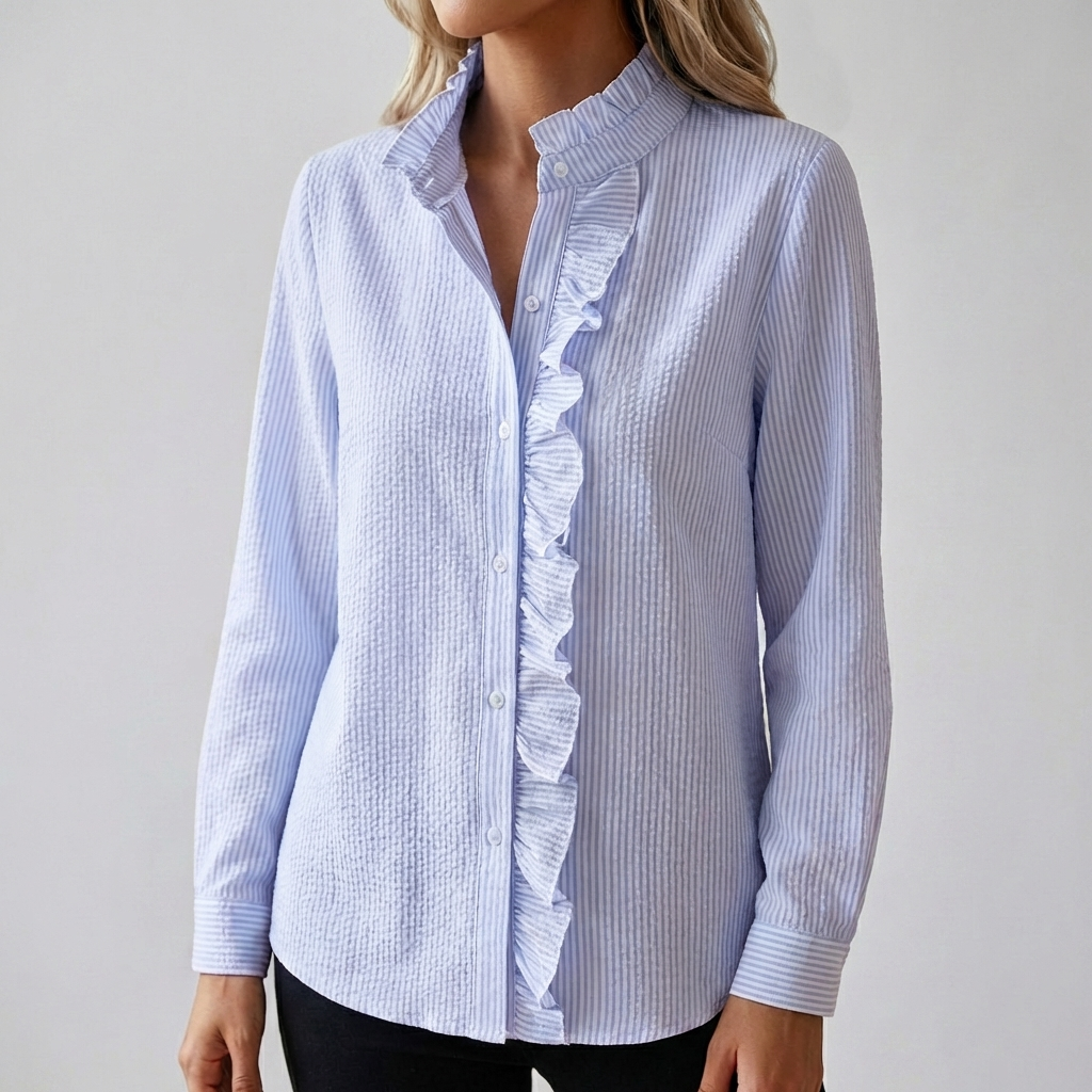 Elegant Long‑Sleeve Blouse for Women