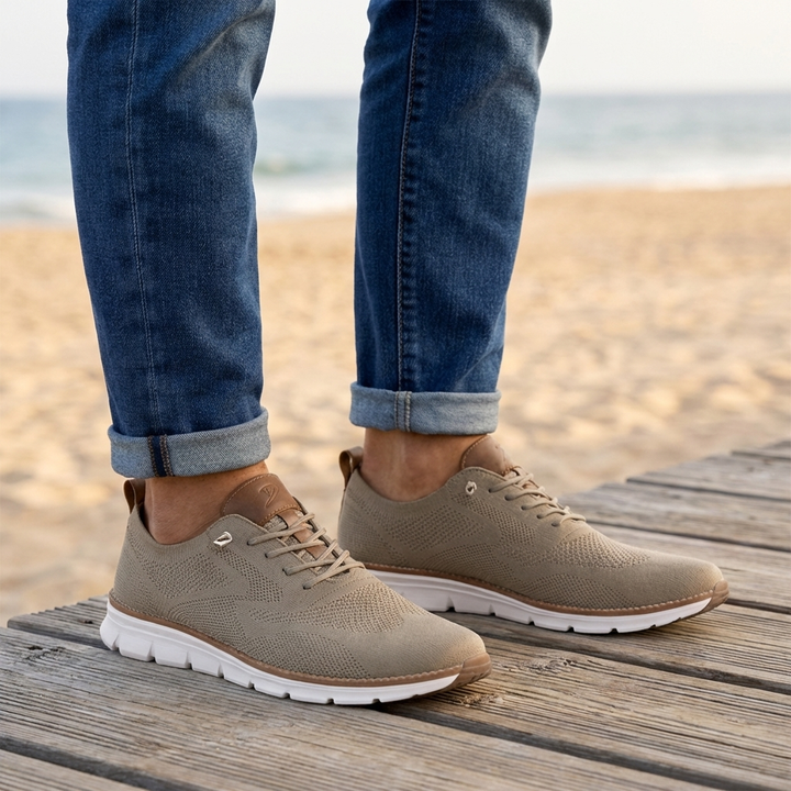 Breathable Mesh Lace-Up Shoes for Men