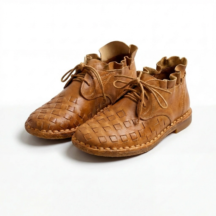 Handcrafted Lace-Up Flat Shoe
