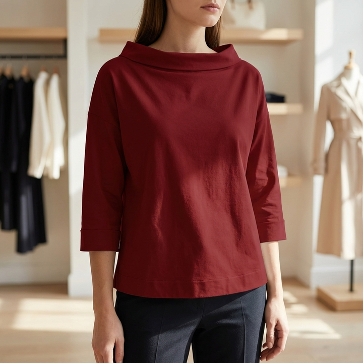 Casual Top for Women with Wide Lapels