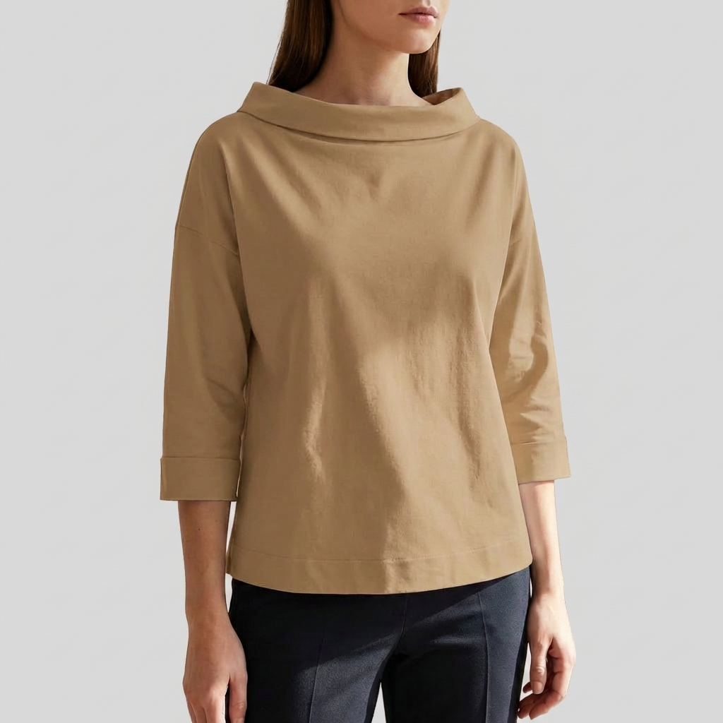 Casual Top for Women with Wide Lapels