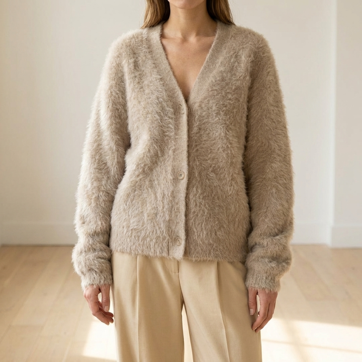 Fine Wool-like Cardigan
