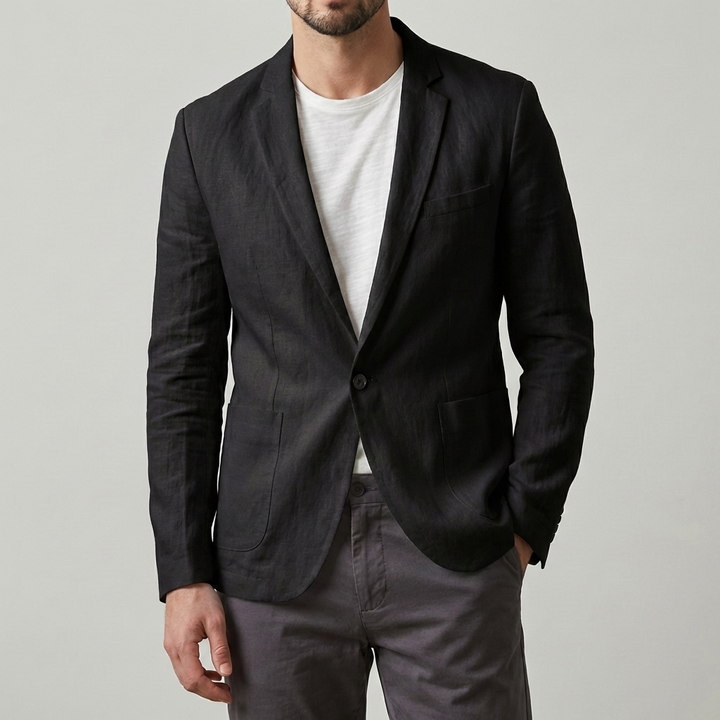 Elegant and Casual Men’s Linen Blazer