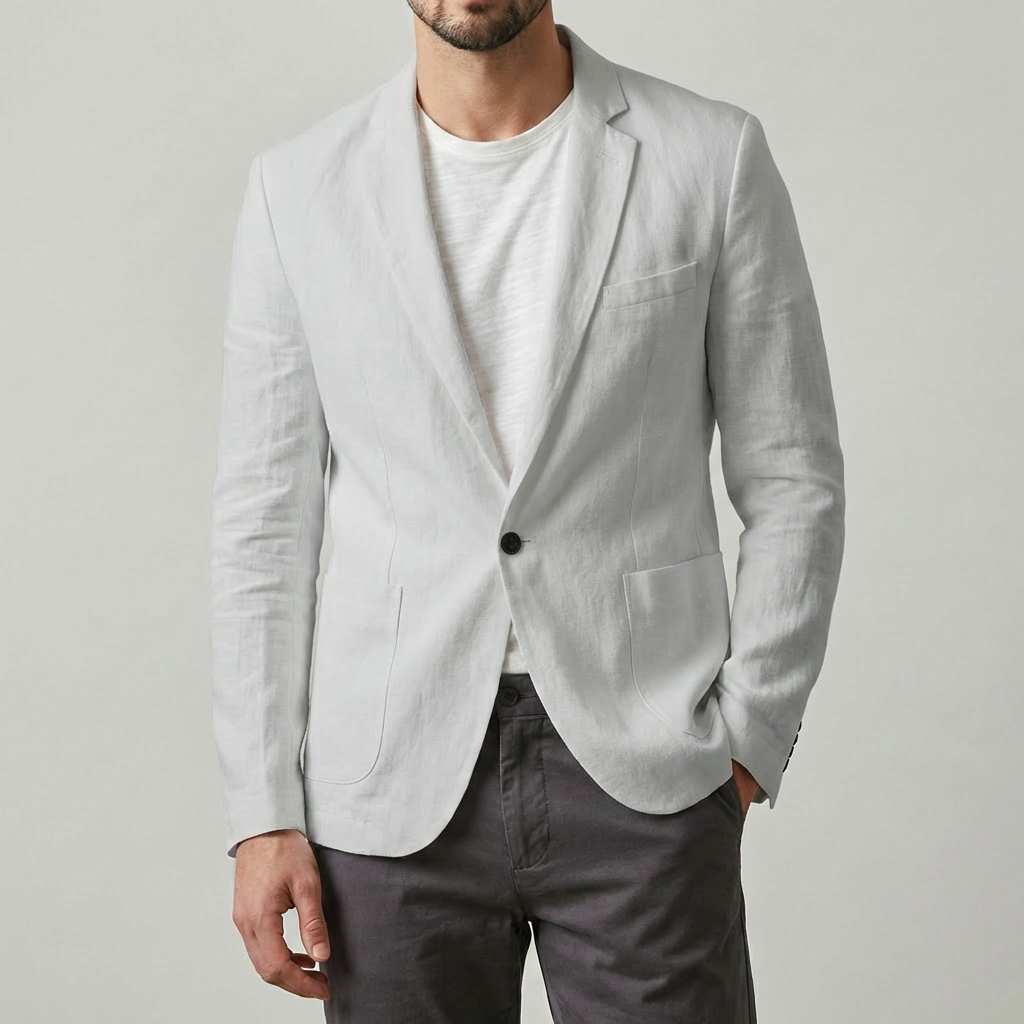 Elegant and Casual Men’s Linen Blazer