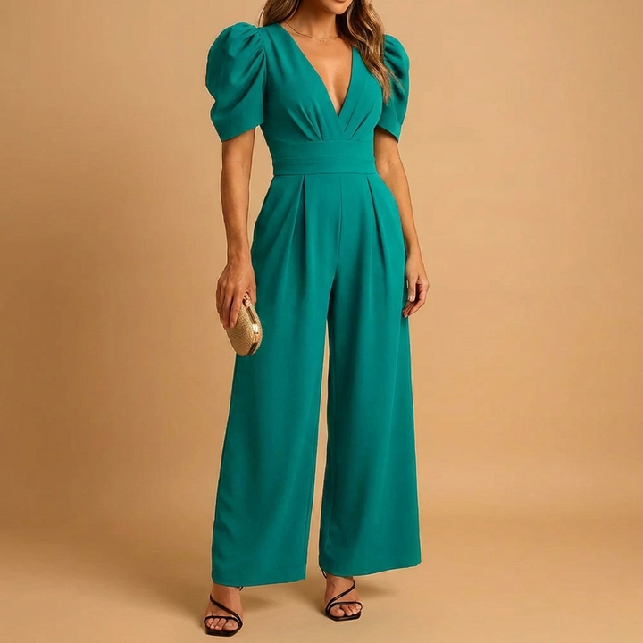 Flattering Puff Sleeve fit Jumpsuit for Women