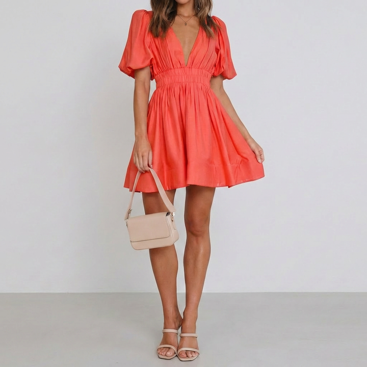 Elegant and  Flowy Fit Mini Dress