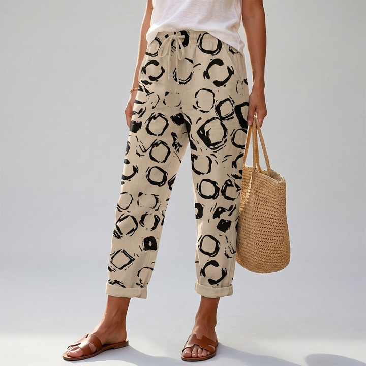 Women’s Loose Fitting Printed Trousers